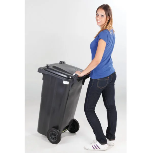 Pojemnik kubeł na odpady i śmieci ATESTY Europlast Austria - niebieski 120L 3 0004 1 1