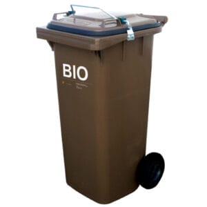 Kosz pojemnik kubeł GASTRO ze szczelną pokrywą na śmieci odpady bio spożywcze - brązowy 240L 3 Kosz pojemnik kubeł GASTRO ze szczelną pokrywą na śmieci odpady bio spożywcze - brązowy 240L - obrazek 1