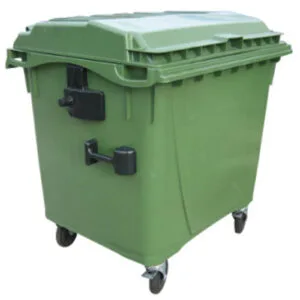 Kontener do zbiórki odpadów i śmieci komunalnych ATESTY Europlast Austria - zielony 1100L 3 Kontener do zbiórki odpadów i śmieci komunalnych ATESTY Europlast Austria - zielony 1100L - obrazek 1
