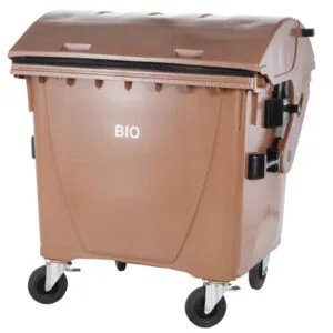 Bio kontener na odpady BIO śmieci i odpadki spożywczych ATEST - brązowy 1100L 5 Bio kontener na odpady BIO śmieci i odpadki spożywczych ATEST - brązowy 1100L - obrazek 1