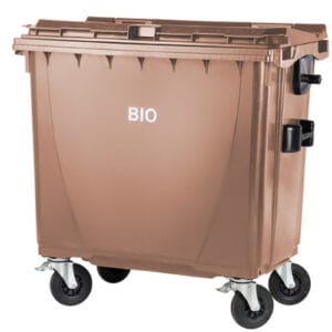 Bio kontener pojemnik na odpady BIO śmieci i odpadki spożywcze ATEST - brązowy 770L 2 Bio kontener pojemnik na odpady BIO śmieci i odpadki spożywcze ATEST - brązowy 770L - obrazek 1