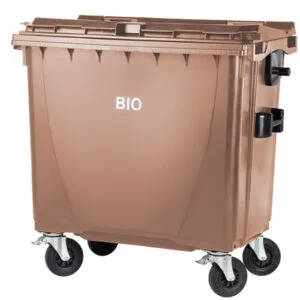 Bio kontener pojemnik na odpady BIO śmieci i odpadki spożywcze ATEST - brązowy 770L 2 Bio kontener pojemnik na odpady BIO śmieci i odpadki spożywcze ATEST - brązowy 770L - obrazek 1