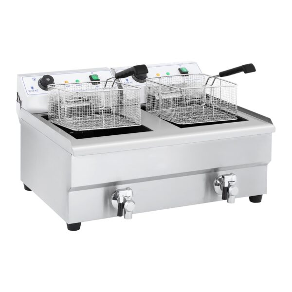 10010028 frytkownica frytownica gastronomiczna dwukomorowa z kranami 230v 2x16l hurtownia sklep zielona gora
