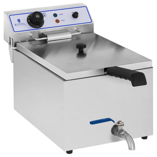 Profesjonalna frytownica do frytek ryb z kranem 3000W 17L Royal Catering RCEF 15E 1 10010421 profesjonalna frytownica do frytek ryb z kranem 3000w 17l royal catering rcef 15e