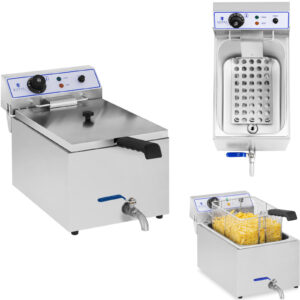 Profesjonalna frytownica do frytek ryb z kranem 3000W 17L Royal Catering RCEF 15E 4 Profesjonalna frytownica do frytek ryb z kranem 3000W 17L Royal Catering RCEF 15E - obrazek 1