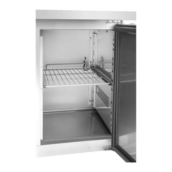 Stół chłodniczy 4-drzwiowy z blatem roboczym ze stali nierdzewnej od -2 do 8deg C 450L 2 10010459 5