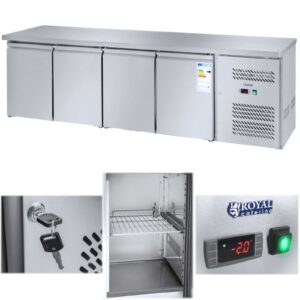 Stół chłodniczy 4-drzwiowy z blatem roboczym ze stali nierdzewnej od -2 do 8deg C 450L 6 Stół chłodniczy 4-drzwiowy z blatem roboczym ze stali nierdzewnej od -2 do 8deg C 450L - obrazek 1