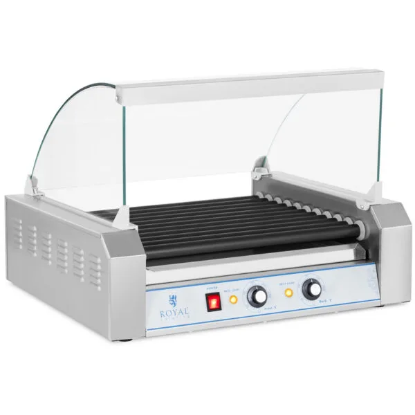 Grill rolkowy z szybą Roller grill z rolkami z teflonu 11T 1 10010472 1