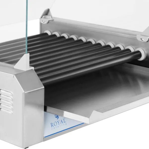 Grill rolkowy z szybą Roller grill z rolkami z teflonu 11T 3 10010472 3