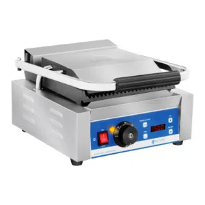 Kontakt grill elektryczny kontaktowy z wyświetlaczem LED żeliwne płyty 1800W 10 Kontakt grill elektryczny kontaktowy z wyświetlaczem LED żeliwne płyty 1800W - obrazek 4