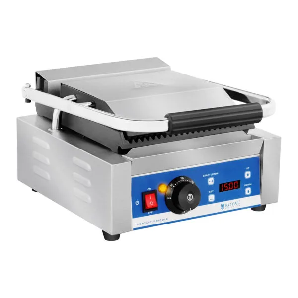 Kontakt grill elektryczny kontaktowy z wyświetlaczem LED żeliwne płyty 1800W 3 10010574 3