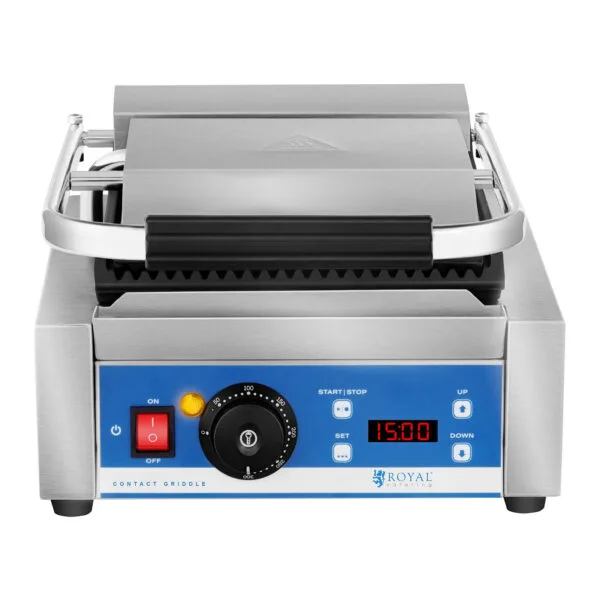 Kontakt grill elektryczny kontaktowy z wyświetlaczem LED żeliwne płyty 1800W 5 10010574 5