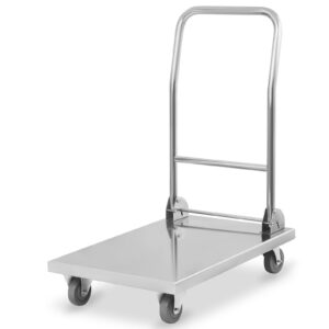 Wózek transportowy magazynowy platformowy ze składaną rączką do 400kg RCFT-1.1 5 Wózek transportowy magazynowy platformowy ze składaną rączką do 400kg RCFT-1.1 - obrazek 2