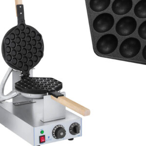Gofrownica opiekacz do gofrów bąbelkowych bubble waffle 1415W Royal Catering RCWM-1400-B 5 Gofrownica opiekacz do gofrów bąbelkowych bubble waffle 1415W Royal Catering RCWM-1400-B - obrazek 1