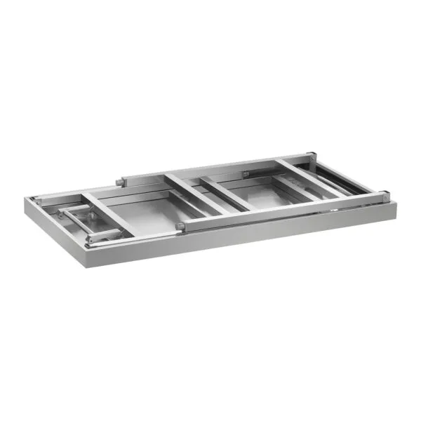 Składany stół roboczy ze stali nierdzewnej 120 x 60cm do 120kg Royal Catering RCAT-120K 5 10010738 5