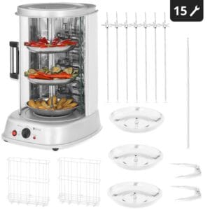 MINI opiekacz grill do kebaba gyrosa ryb warzyw pionowy 4w1 1800W Royal Catering RCGV-1800 - obrazek 6