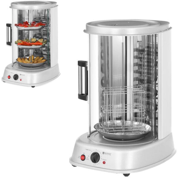 10010882 mini opiekacz grill do kebaba gyrosa warzyw pionowy 4w1 1500w royal catering rcgv 1800