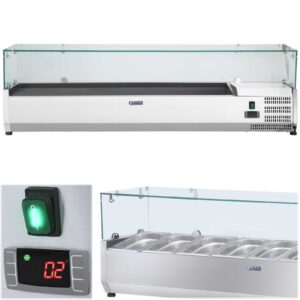 Nadstawa chłodnicza ze szklaną osłoną 7x GN1/4 160cm - obrazek 1