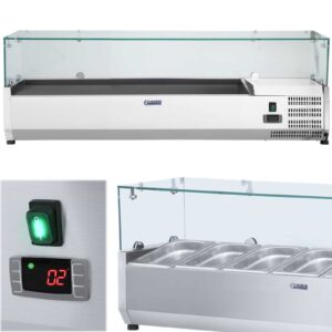 Nadstawa chłodnicza ze szklaną osłoną 6x GN1/4 140cm 5 Nadstawa chłodnicza ze szklaną osłoną 6x GN1/4 140cm - obrazek 1