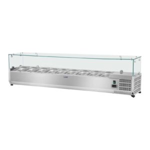 Nadstawa chłodnicza ze szklaną osłoną 9x GN1/3 200cm 6 Nadstawa chłodnicza ze szklaną osłoną 9x GN1/3 200cm - obrazek 2