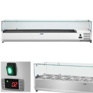 Nadstawa chłodnicza ze szklaną osłoną 9x GN1/3 200cm 5 Nadstawa chłodnicza ze szklaną osłoną 9x GN1/3 200cm - obrazek 1