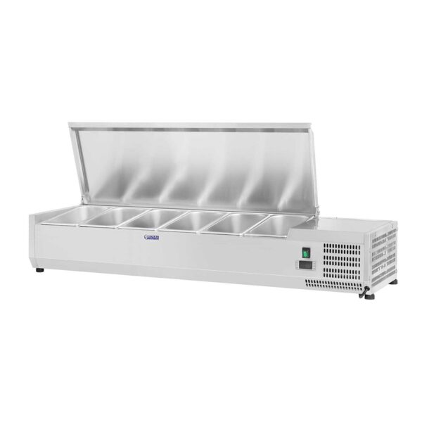 Nadstawa chłodnicza ze stalową pokrywą 5x GN1/3 i 1x GN1/2 150cm 1 10010951 1