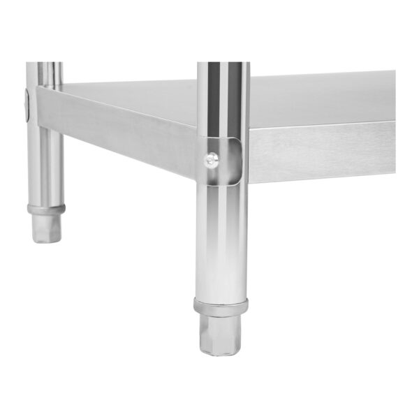 Stół blat roboczy stalowy gastronomiczny przyścienny z rantem i półką 200x60cm 3 10011087 7