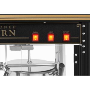 Maszyna automat urządzenie do prażenia popcornu retro TEFLON 1600 W 5-6 kg/h - czarno-złota 13 Maszyna automat urządzenie do prażenia popcornu retro TEFLON 1600 W 5-6 kg/h - czarno-złota - obrazek 4