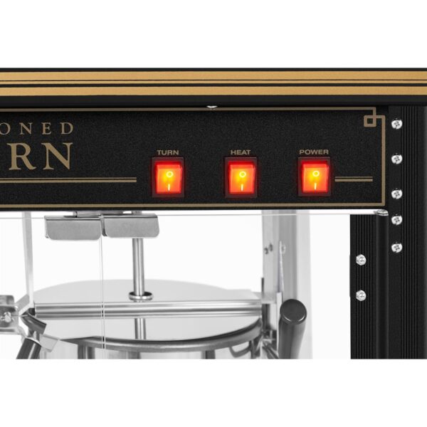 Maszyna automat urządzenie do prażenia popcornu retro TEFLON 1600 W 5-6 kg/h - czarno-złota 3 10011100 3