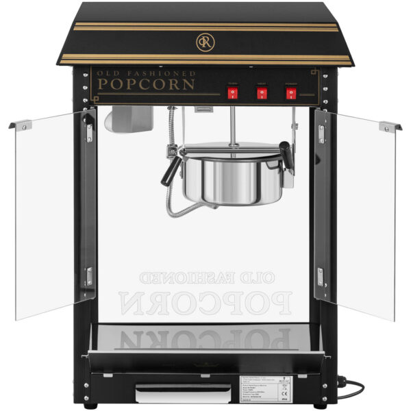 Maszyna automat urządzenie do prażenia popcornu retro TEFLON 1600 W 5-6 kg/h - czarno-złota 5 10011100 5
