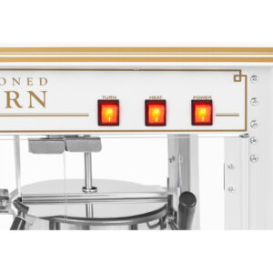 Maszyna automat urządzenie do prażenia popcornu retro TEFLON 1600 W 5-6 kg/h - biało-złota 13 Maszyna automat urządzenie do prażenia popcornu retro TEFLON 1600 W 5-6 kg/h - biało-złota - obrazek 4