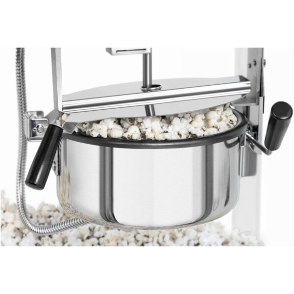 Maszyna automat urządzenie do prażenia popcornu retro TEFLON 1600 W 5-6 kg/h - biało-złota 4 10011101 4