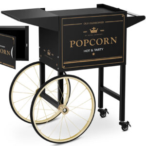 Wózek podstawa do maszyny do popcornu z szafką retro 51 x 37 cm - czarno-złoty - obrazek 1