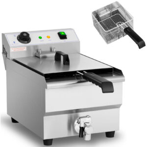 Frytownica elektryczna nastawna z kranem spustowym 230 V 3200 W 13 l - obrazek 1