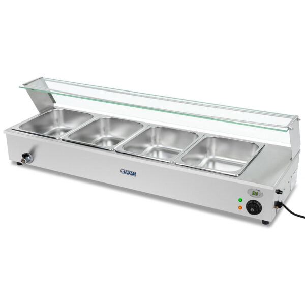 Bemar podgrzewacz elektryczny z kranem i osłoną 1800 W 4x GN 1/2 gł. 100 mm 24 l 1 10011179 1