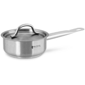 Rondel z pokrywką ze stali nierdzewnej grube dno 4mm 0.9L 5 Rondel z pokrywką ze stali nierdzewnej grube dno 4mm 0.9L - obrazek 2