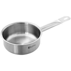 Rondel z pokrywką ze stali nierdzewnej grube dno 4mm 0.9L 6 Rondel z pokrywką ze stali nierdzewnej grube dno 4mm 0.9L - obrazek 3
