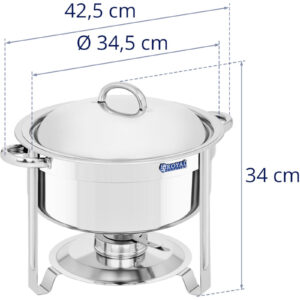 Podgrzewacz do potraw stołowy okrągły na pastę z pokrywą 7.6 l 9 Podgrzewacz do potraw stołowy okrągły na pastę z pokrywą 7.6 l - obrazek 5