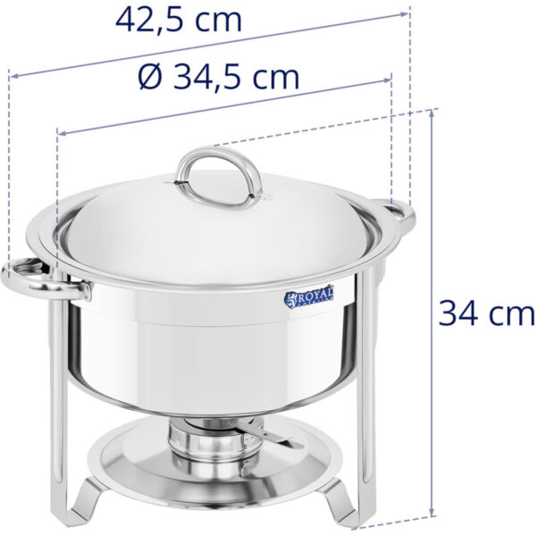 Podgrzewacz do potraw stołowy okrągły na pastę z pokrywą 7.6 l 4 10011434 4