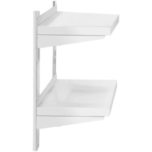 Półka ścienna wisząca gastronomiczna podwójna z regulacją STAL 60 x 30 cm 6 Półka ścienna wisząca gastronomiczna podwójna z regulacją STAL 60 x 30 cm - obrazek 3