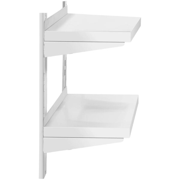 Półka ścienna wisząca gastronomiczna podwójna z regulacją STAL 60 x 30 cm 2 10011454 2