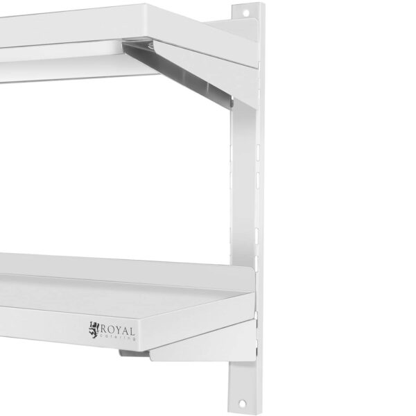 Półka ścienna wisząca gastronomiczna podwójna z regulacją STAL 60 x 30 cm 3 10011454 3