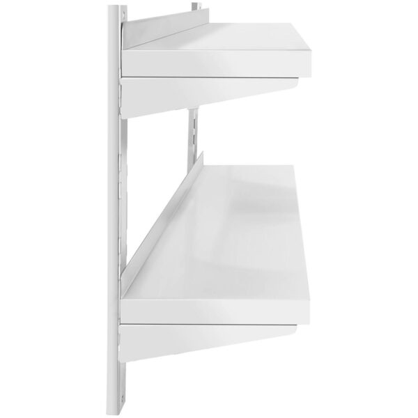 Półka ścienna wisząca gastronomiczna podwójna z regulacją STAL 100 x 30 cm 2 10011455 2
