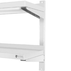 Półka ścienna wisząca gastronomiczna podwójna z regulacją STAL 100 x 30 cm 7 Półka ścienna wisząca gastronomiczna podwójna z regulacją STAL 100 x 30 cm - obrazek 4