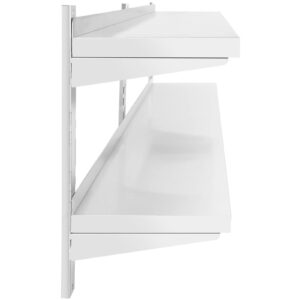 Półka ścienna wisząca gastronomiczna podwójna z regulacją STAL 200 x 30 cm 6 Półka ścienna wisząca gastronomiczna podwójna z regulacją STAL 200 x 30 cm - obrazek 3