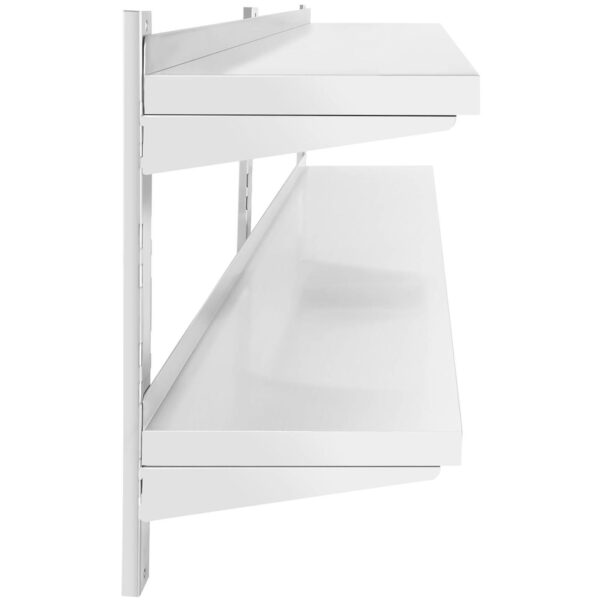 Półka ścienna wisząca gastronomiczna podwójna z regulacją STAL 200 x 30 cm 2 10011456 2