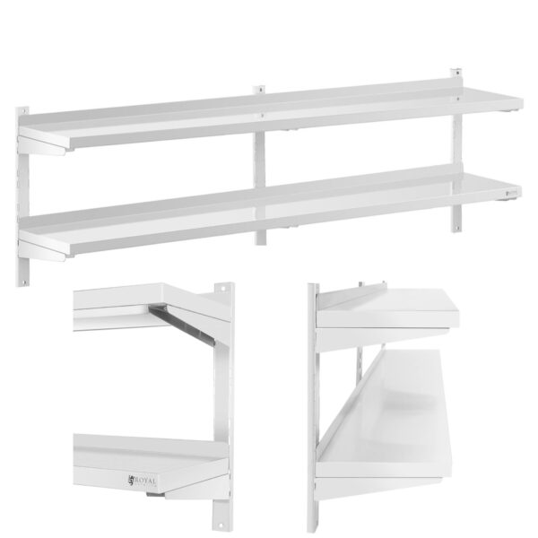 10011456-polka-scienna-wiszaca-gastronomiczna-podwojna-z-regulacja-stal-200-x-30-cm-ean-4062859991119-hurtownia-sklep 10011456 polka scienna wiszaca gastronomiczna podwojna z regulacja stal 200 x 30 cm ean 4062859991119 hurtownia sklep