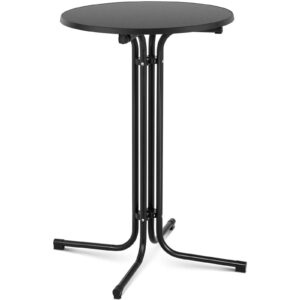 Stół stolik barowy okrągły wysoki składany śr. 70 cm wys. 110 cm czarny 7 Stół stolik barowy okrągły wysoki składany śr. 70 cm wys. 110 cm czarny - obrazek 2