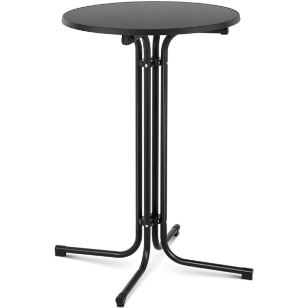 Stół stolik barowy okrągły wysoki składany śr. 70 cm wys. 110 cm czarny 1 10011468 1