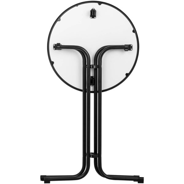 Stół stolik barowy okrągły wysoki składany śr. 70 cm wys. 110 cm czarny 5 10011468 5